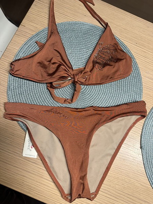 Bikini new, brown nude Andres Sadra, size large, cup C