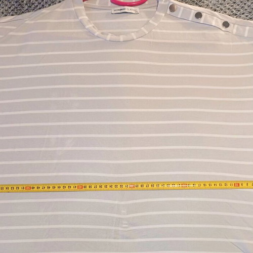 Women’s Classic T-shirt striped white-gray XXL like new