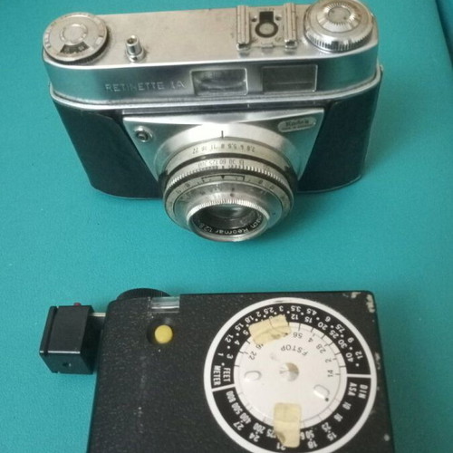 Kodak Retinette professional camera used with flash