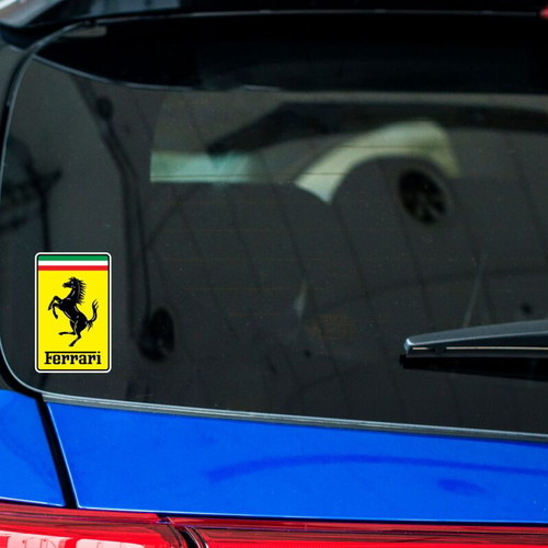 Ferrari logo sticker made to order, glossy paper
