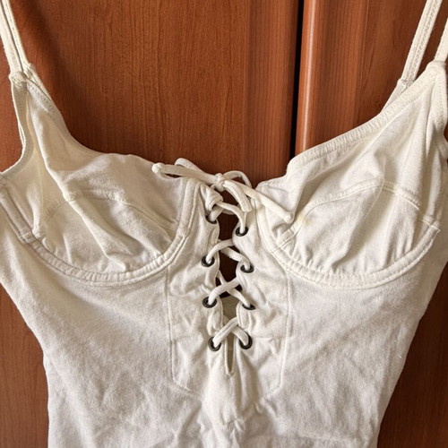 Intimissimi white cotton bodysuit size M like new