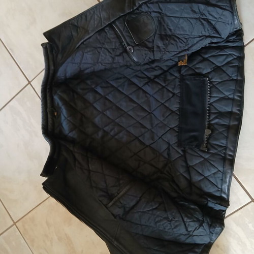 Leather motorcycle style jacket used, size XXS, black