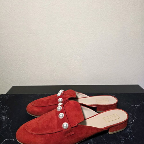 The Bag women's summer slip-on shoes red suede like new