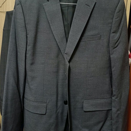 H&M gray men's suit used, size M jacket and trousers