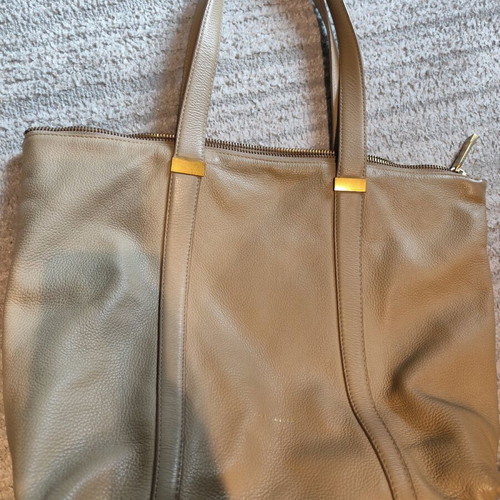 Coccinelle leather handbag beige like new