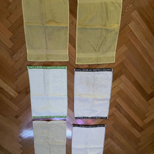 Set of 7 cotton towels, 28 x 45 cm, Benetton & Beauty Home