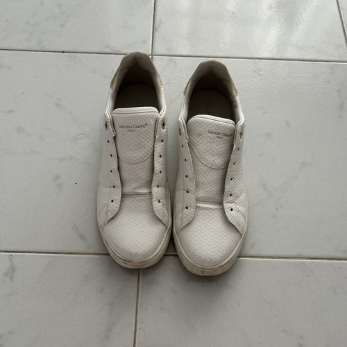 Renato Garini White/Gold Snake Women's Sneakers size 41