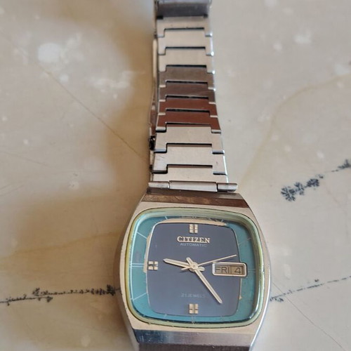 Citizen vintage mechanical wristwatch, 1970s blue dial