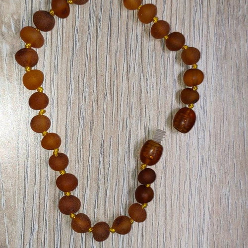 Authentic Baltic Amber Bracelet 20cm like new, brown