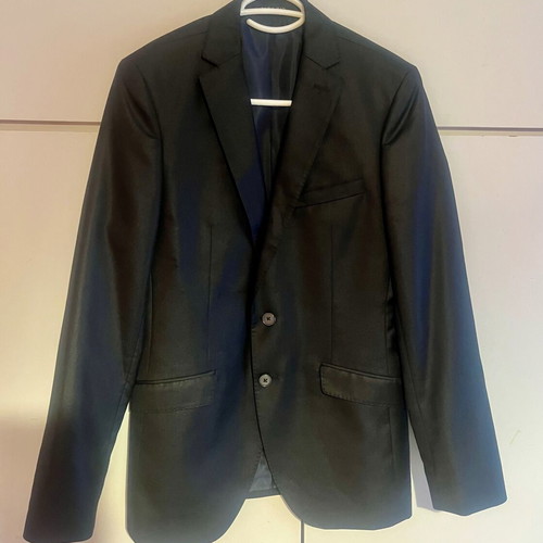Zara Man men's jacket black new, cotton satin