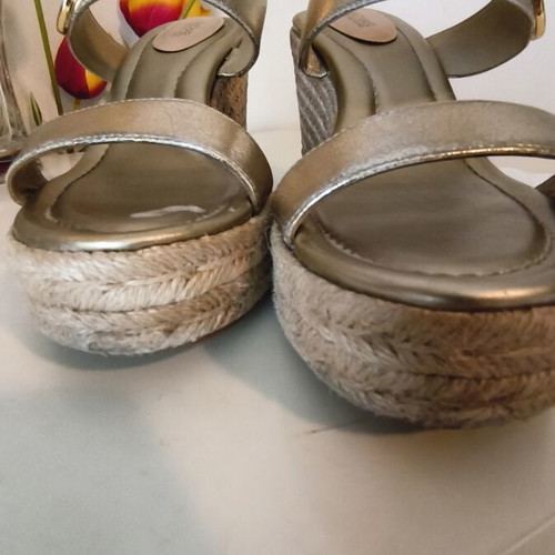 Michael Kors platform sandals, gold, size 39M