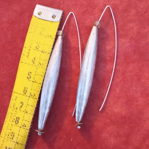 Silver 925 earrings used, hanging solid silver