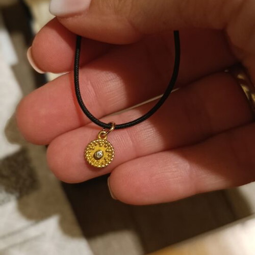 Zolotas Byzance Pendant 18K Gold with Diamond New