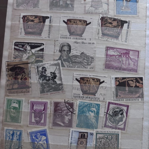 Stamps collection in album, 11 sheets