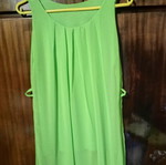 H&M airy green mini dress with belt loops