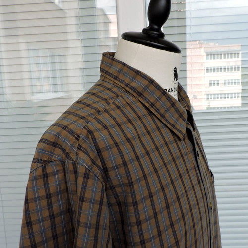 Jack Wolfskin Mens Brown Checked Organic Cotton Shirt XXL like new