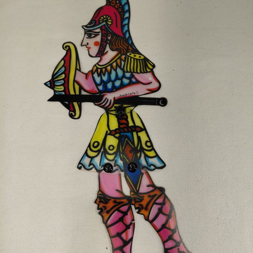 Megas Alexandros Karagiozis Shadow Theatre Figure used