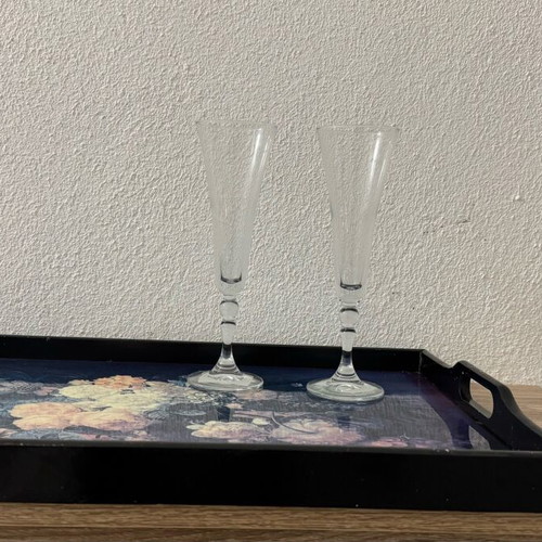 Vintage tray used with floral still life in baroque style
