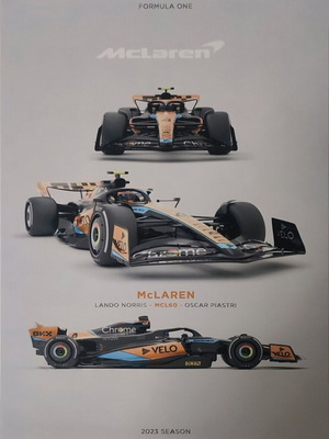 McLaren Formula 1 Poster new, 30x40 cm