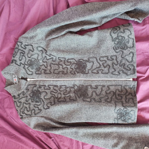 Jean Marie Lie jacket size 46 like new, gray and black