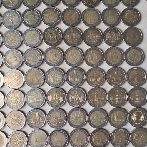 2€ coin collection used, over 5 coins