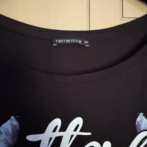 Terranova Butterfly Black T-shirt Size M Like New