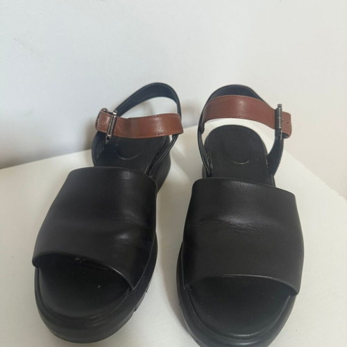 Geox anatomical women's sandals used, two-tone black and brown