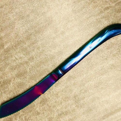 Titanium gradient kitchen knife new