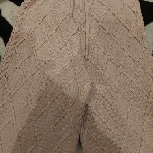 Damiano Milano 2 knitted blouse and pants sets like new, brown and pink
