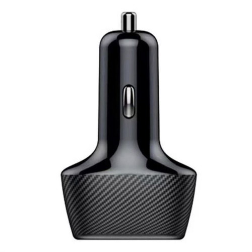 High-Speed Car Charger 48W Black with 2 USB Ports and Type C