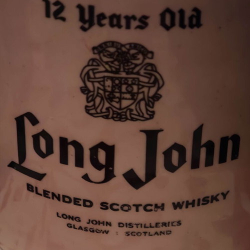 Long John 12 Years Old Vintage Ceramic Scotch Whisky Bottle like new