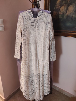 white boho maxi dress australia Janis White Lace Maxi Dress White / M-10