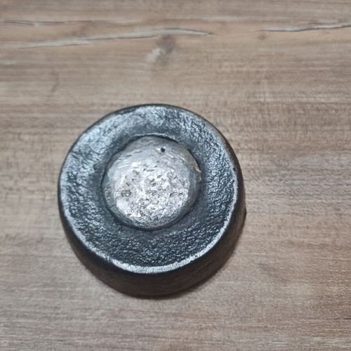 Weight used, vintage cast iron half oka by William Cross & Son