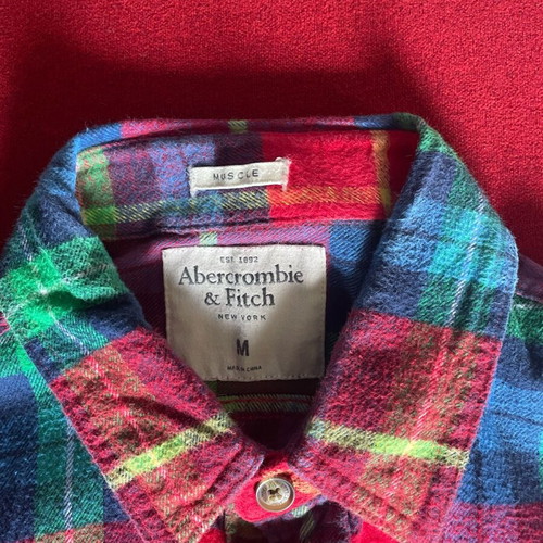 Abercrombie & Fitch plaid flannel shirt like new, size M