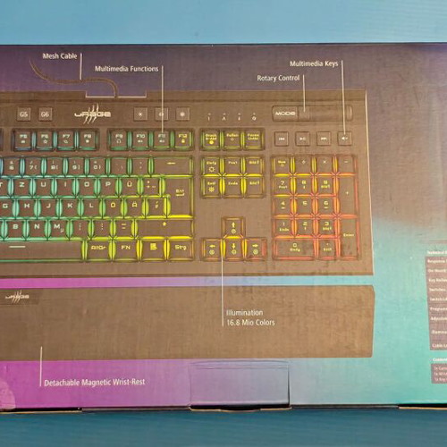 uRage Exodus 900 Mechanical Gaming Keyboard with Red Switches and RGB Lighting