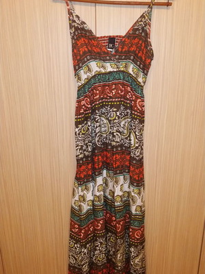 Maxi φόρεμα sm βαμβακερό μεταχειρισμένο, κόκκινο boho style