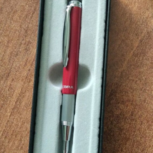 Folding pen new in red and silver color