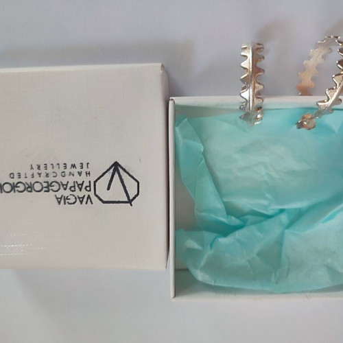 Steel hoop earrings new, silver