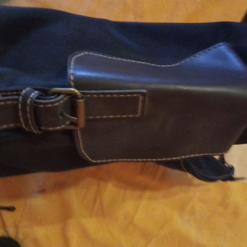 Shoulder bag new, black with 2 side pockets
