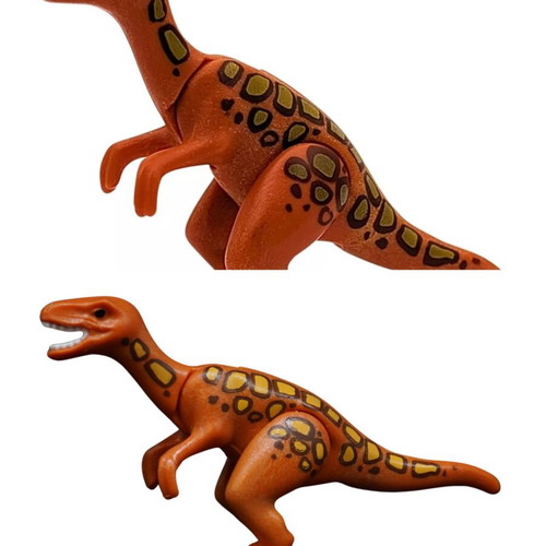 Playmobil orange small Velociraptor dinosaur like new