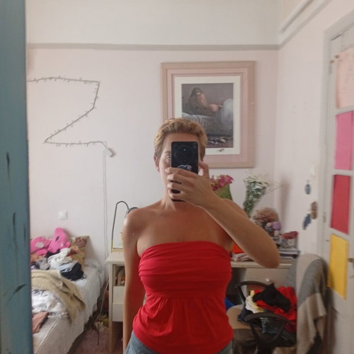 Paranoia strapless top, pink, size M