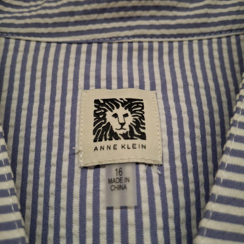 Anne Klein striped dress like new, blue and white, XXL