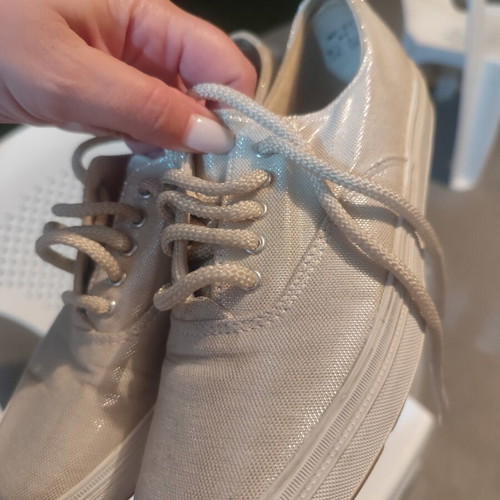 Keds fabric iridescent sneakers size 37, beige
