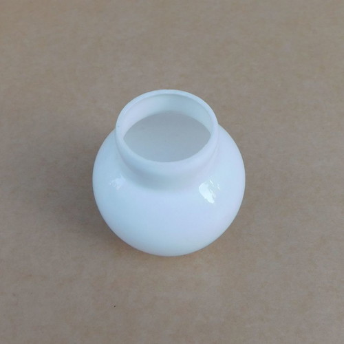 Vintage opaline glass shades, set of six for chandelier, spare parts