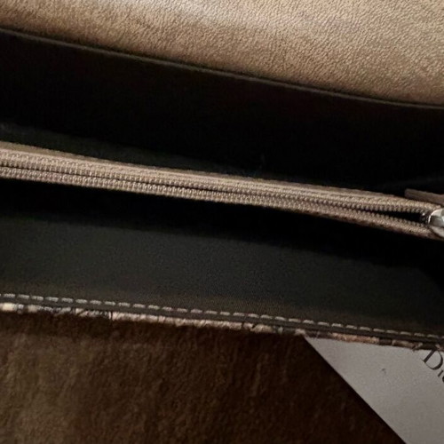 Christian Dior Lady Dior Cannage leather wallet like new, beige brown