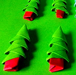  Χριστουγεννιάτικο Δεντράκι Οριγκάμι Χειροποίητο Στολίδι σε Πράσινο Χρώμα για το Χριστουγεννιάτικο δέντρο μας