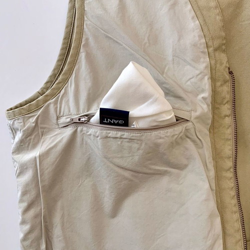 GANT men's beige vest size M used Safari style