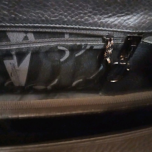 Leather vintage shoulder bag Salvatore Ferragamo used, black