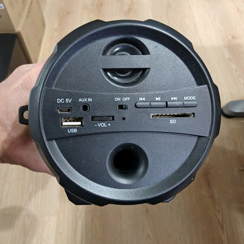 Akai ABTS-12C portable speaker used with Bluetooth, USB, SD, AUX
