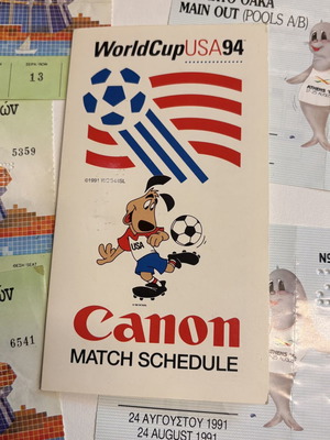 Canon World Cup 94 match schedule